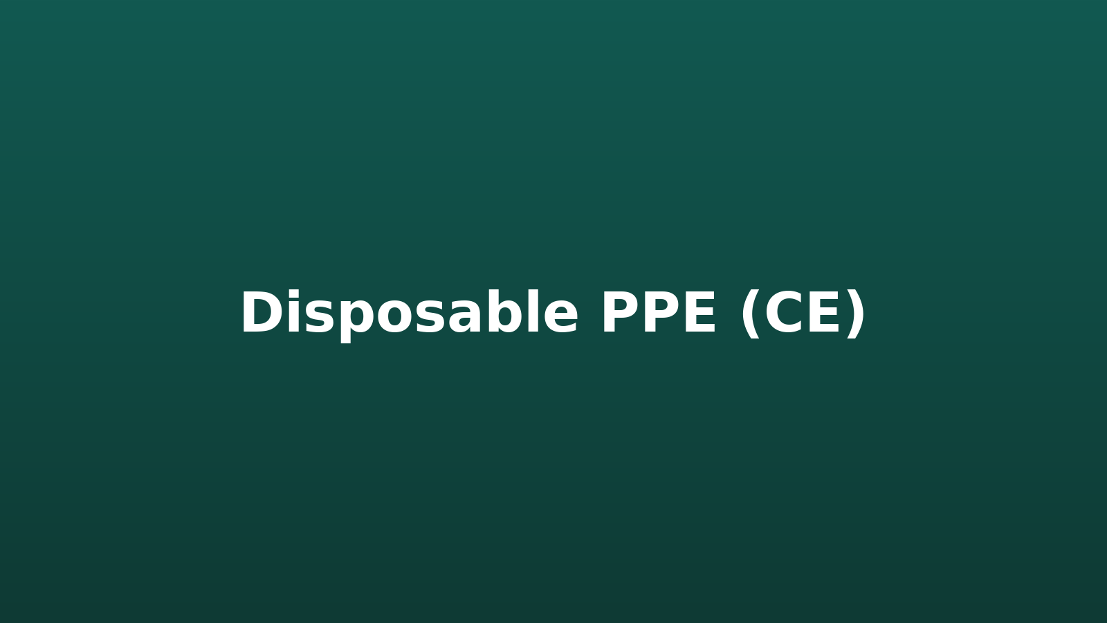 Disposable PPE (CE)